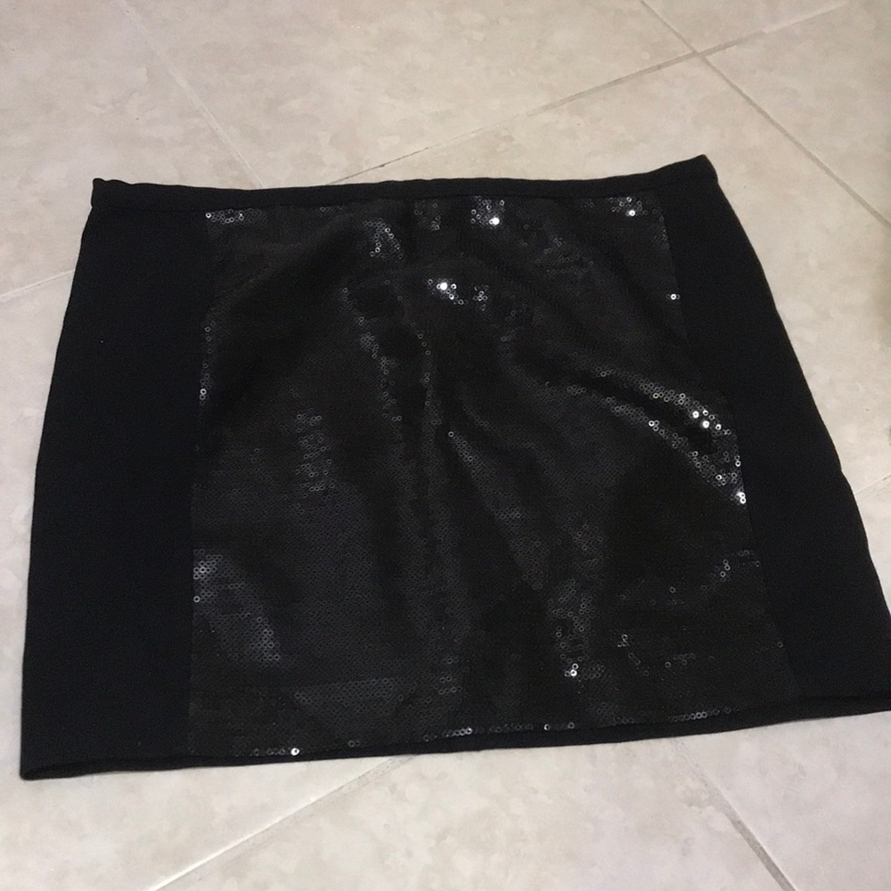 Armani exchange black sequined skirt